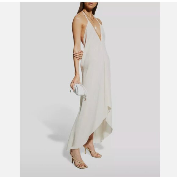 Aeron Women's Off White Sarla Open-Back Asymmetric Dress - Picture 1 of 6